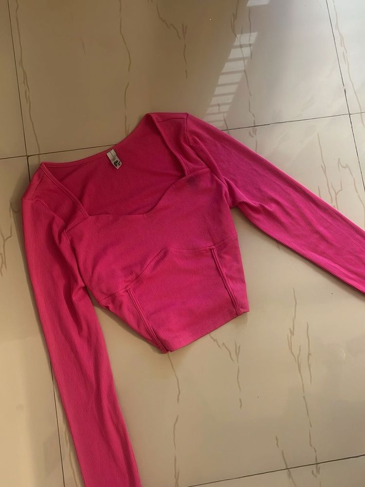 Newme pink crop top