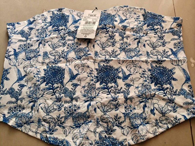 Blue Floral Print Top