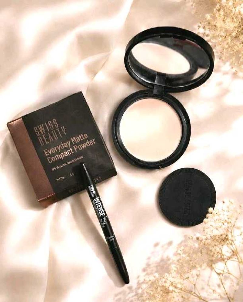 Swiss Beauty Compact Powder, Blue Heaven Eyeliner
