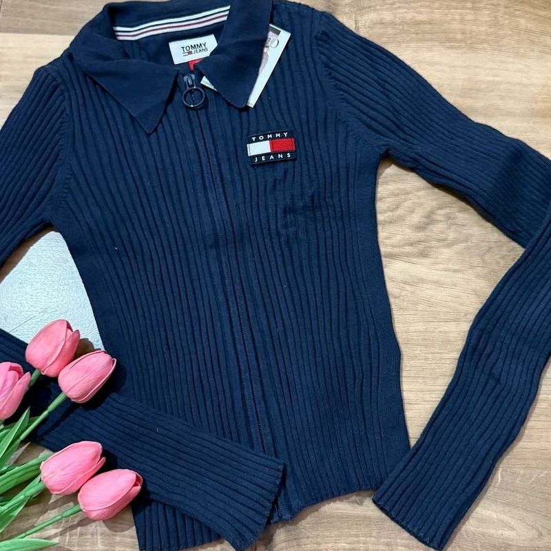 Tommy Jeans Ribbed Zip-Up Sweater