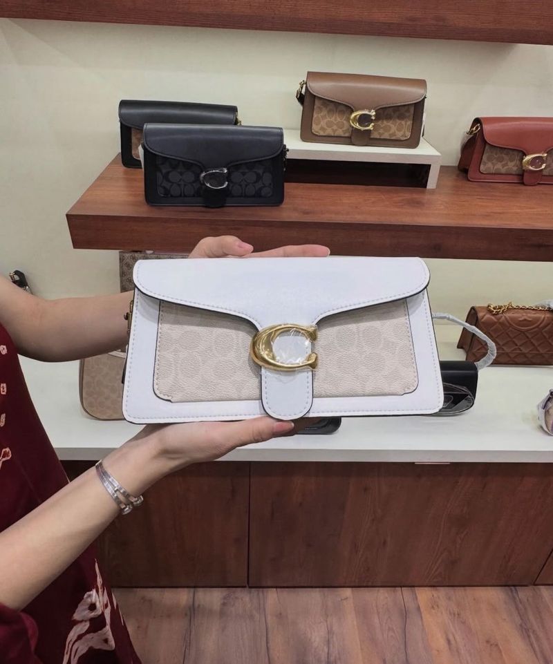White Coach Signature Shoulder Bag