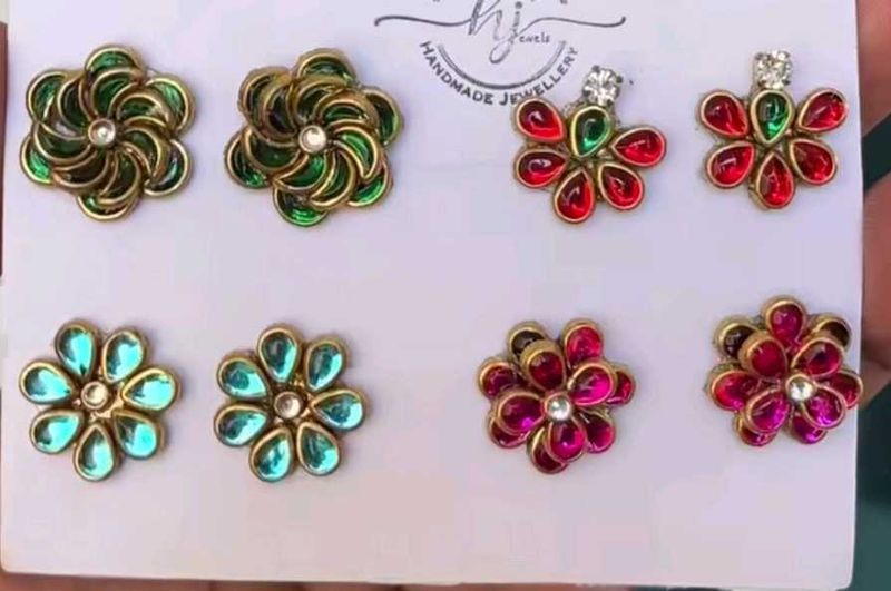 Earrings studs  Set of  four