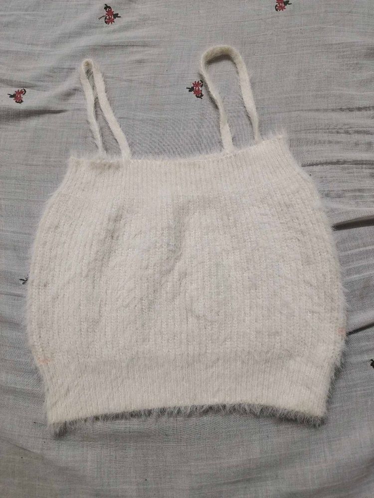 Cozy Fuzzy Strap Top