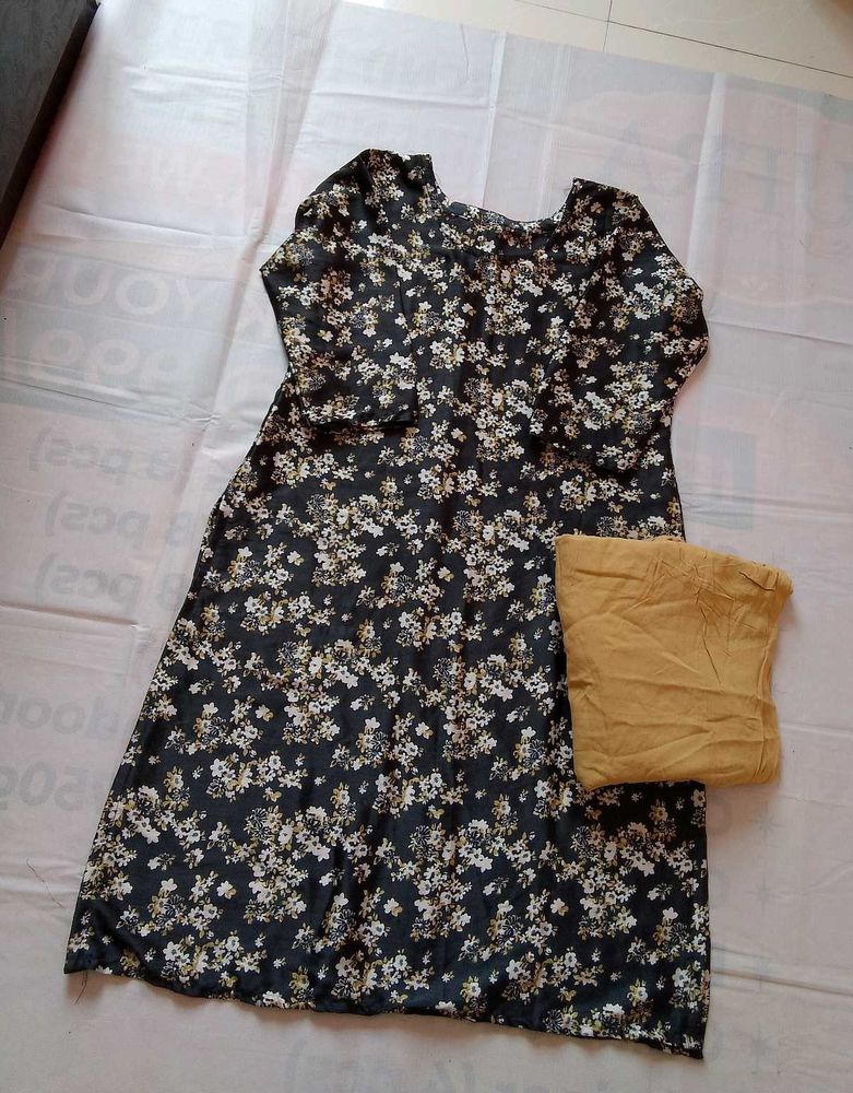 Floral Print Kurti with Pants