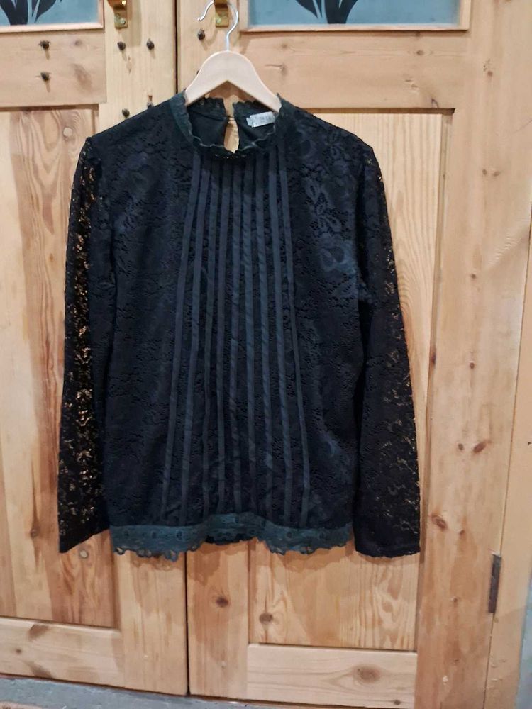 Elegant Black Lace Blouse