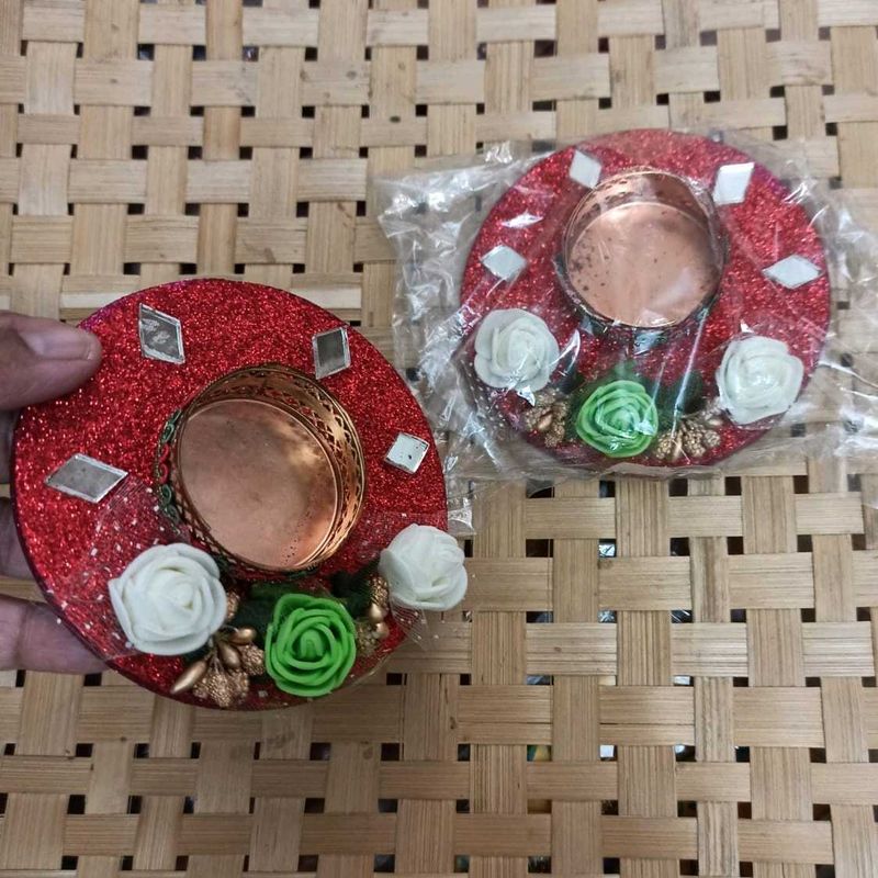 Festive T-light Candle Holder Set
