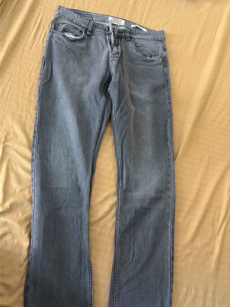 Grey Bootcut Denim Jeans mens