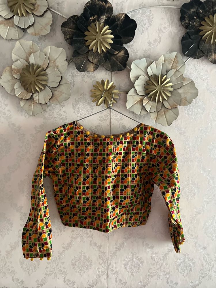 Vibrant Geometric Print Blouse
