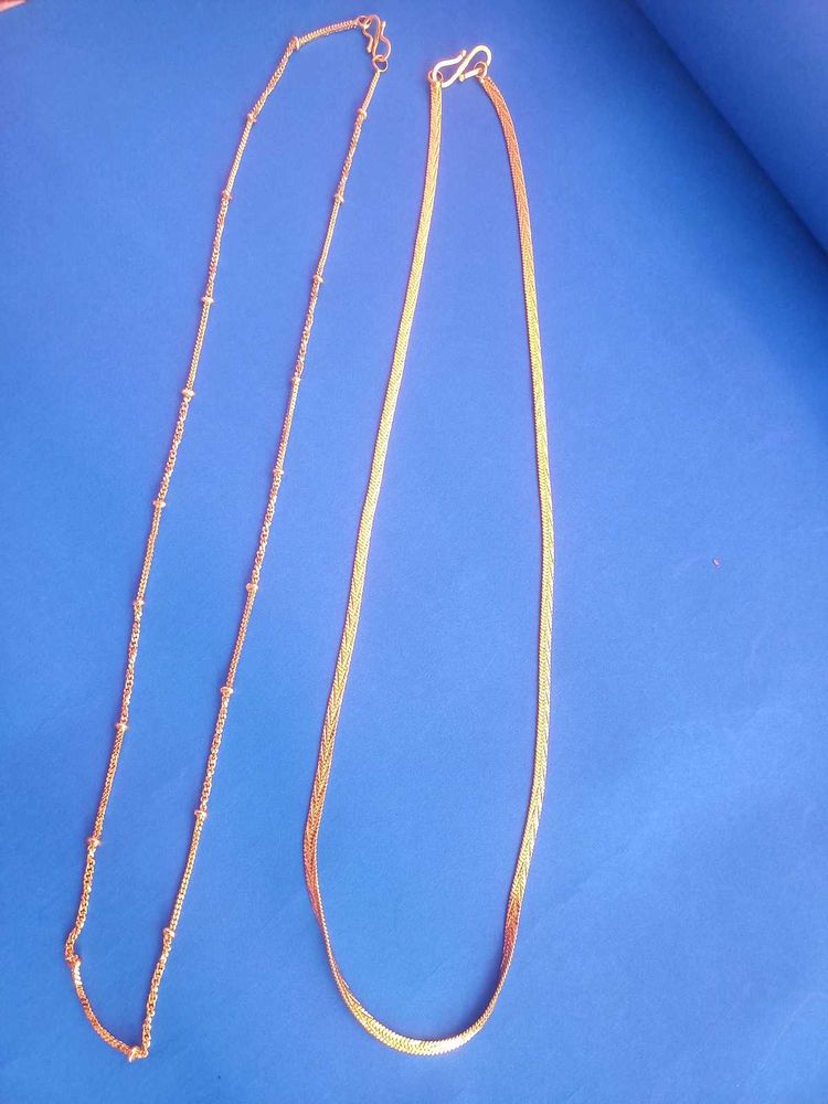 Gold tone Necklaces Set Of 2