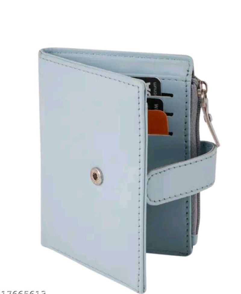 Stylish Light Blue Bifold Wallet