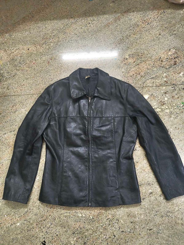 Classic Black Pig Hide Leather Jacket