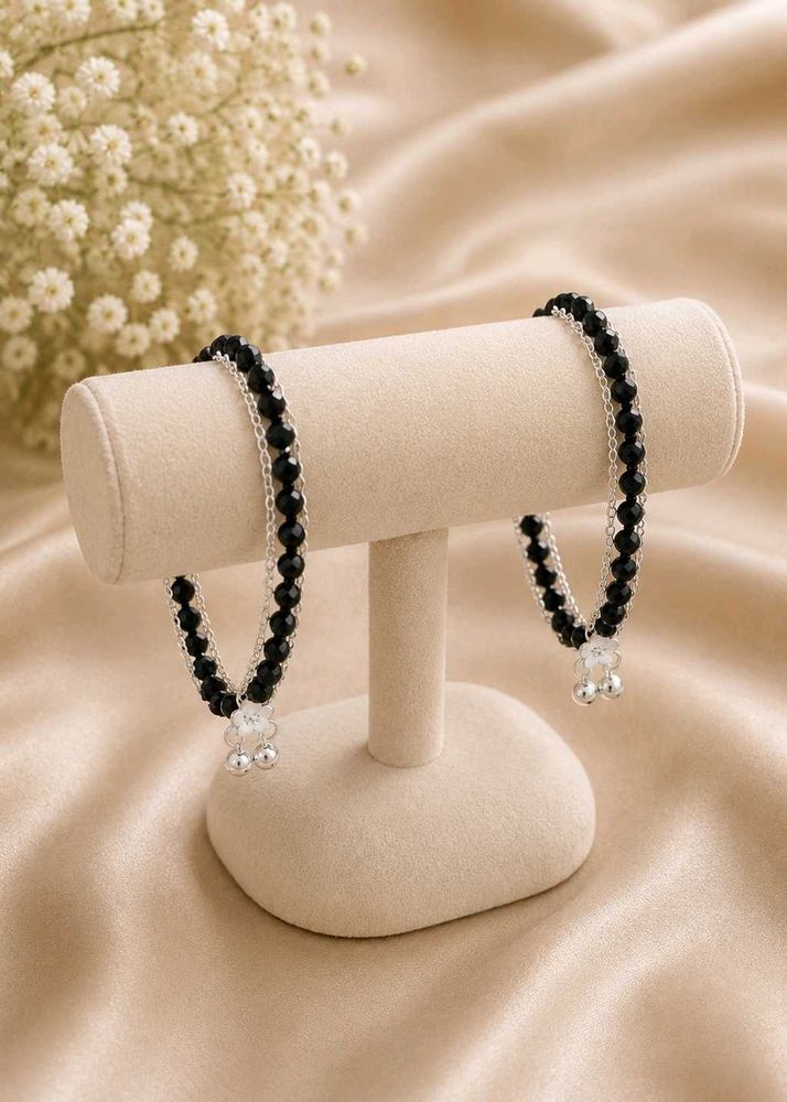 Beaded Anklet with Charm