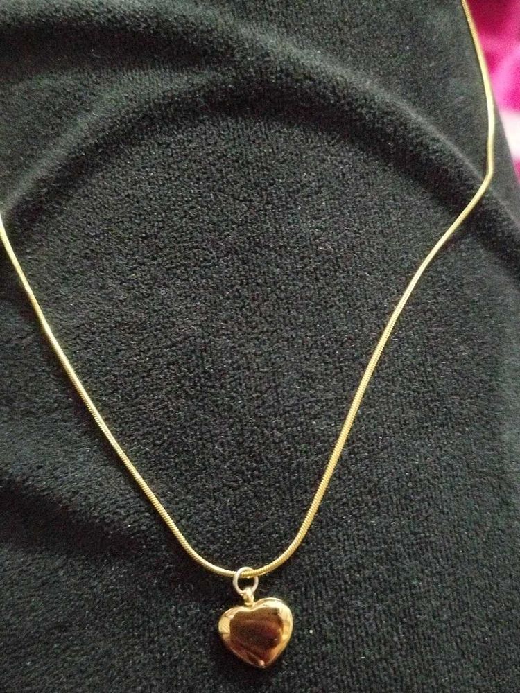 Anti Tarnish Heart Pendant Necklace
