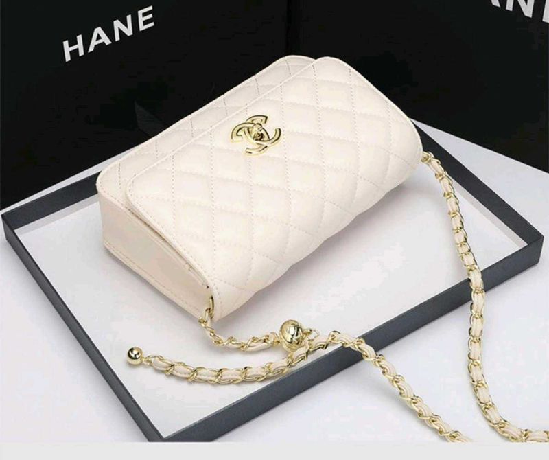 IMPORTED HIGH QUALITY CHANEL INSPIRED WHITE SLING