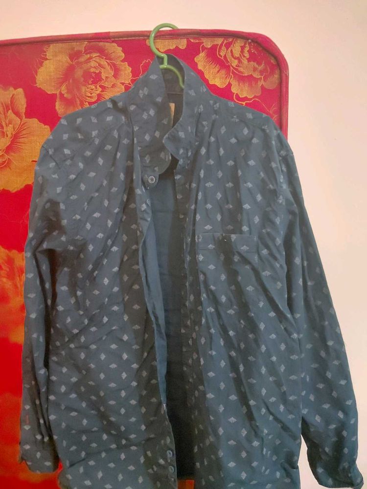 LOUIS PHILIPPE Men's Printed Button-Down Shirt