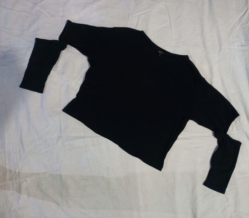 Roadster Women's Korean Black Crop Top