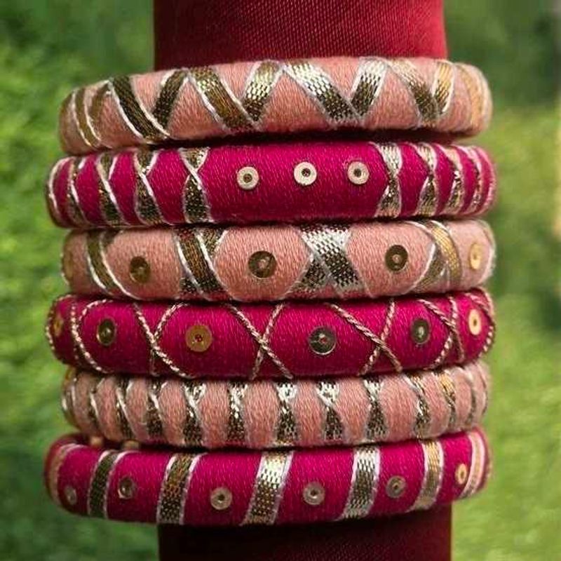 Elegant Handmade Bangles - Set of 6