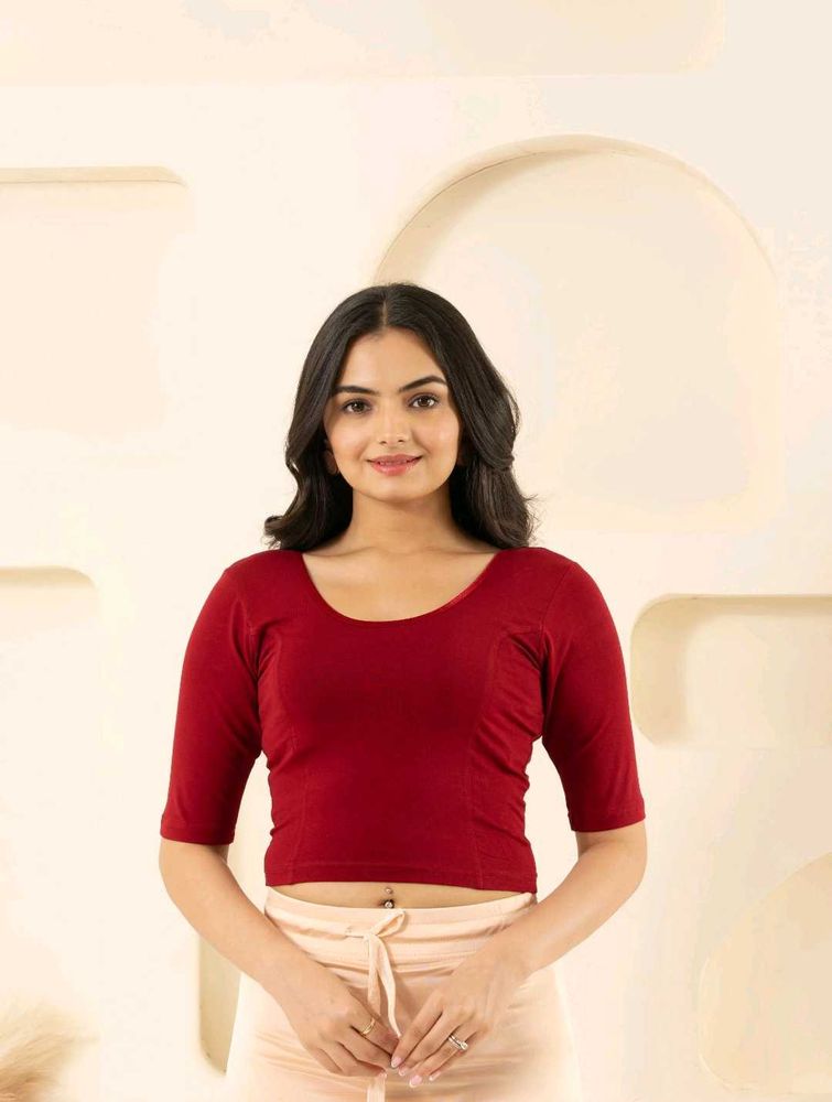Maroon Stretchable Blouse