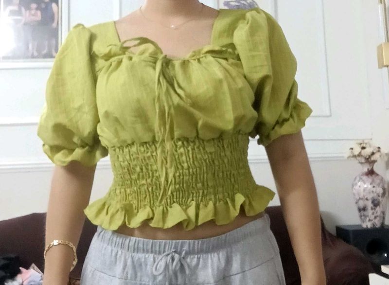 Chic Smocked Puff Sleeve Top