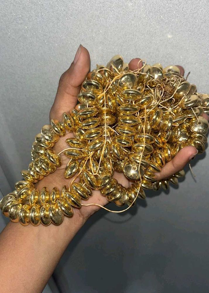 golden disc beads