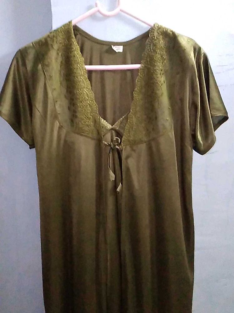Vintage Olive Green Nightgown