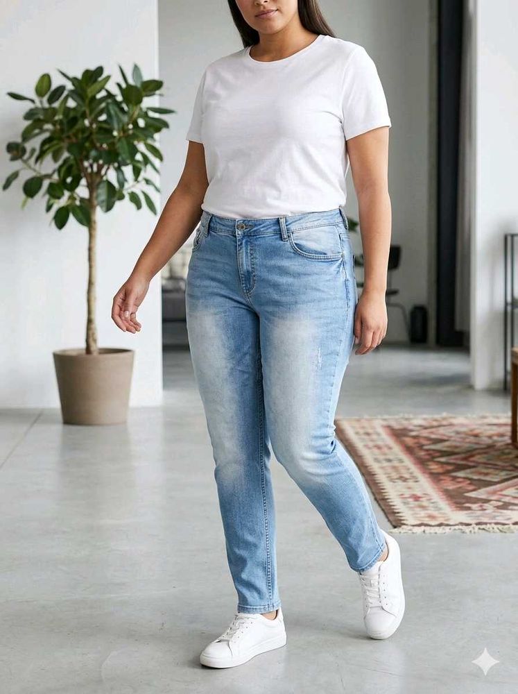 blue denim mom jeans for women