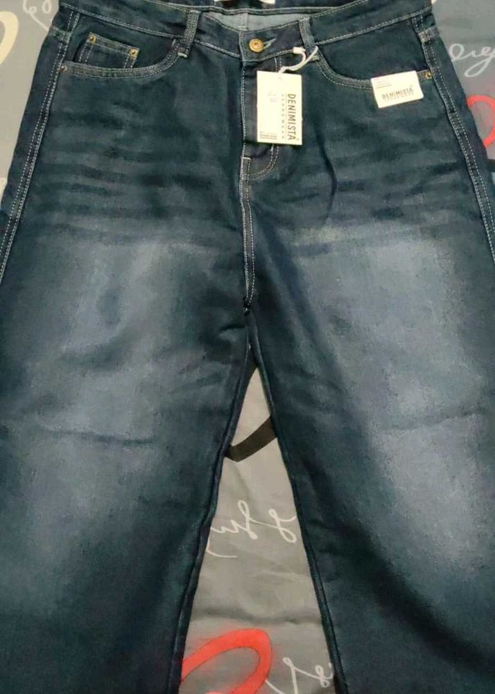Classic Dark Wash Denim Jeans