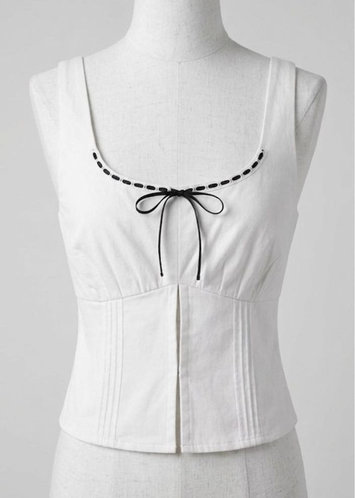 White Corset Style Top