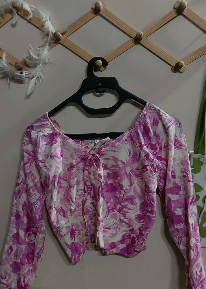 Floral Print Long Sleeve Top
