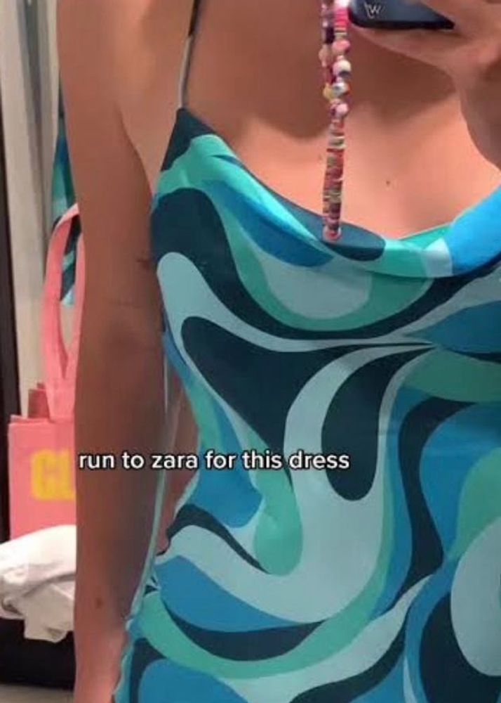 Retro Swirl Print Mini Dress