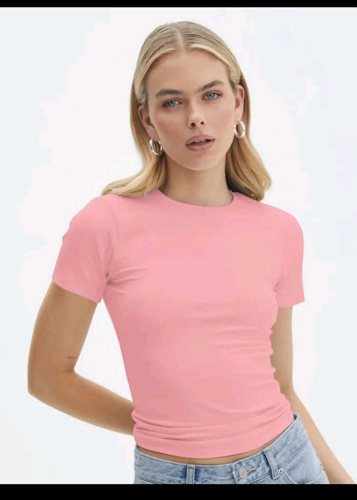 NEW ME Baby Pink Fitted Top | Size-XS