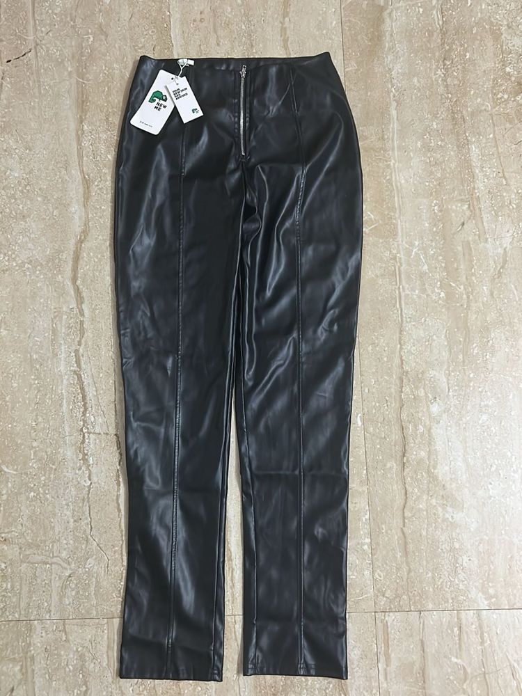 Black Faux Leather Pants