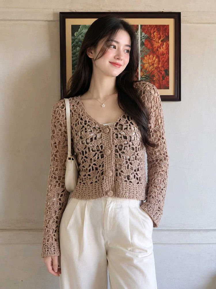 Crochet Knit Cardigan