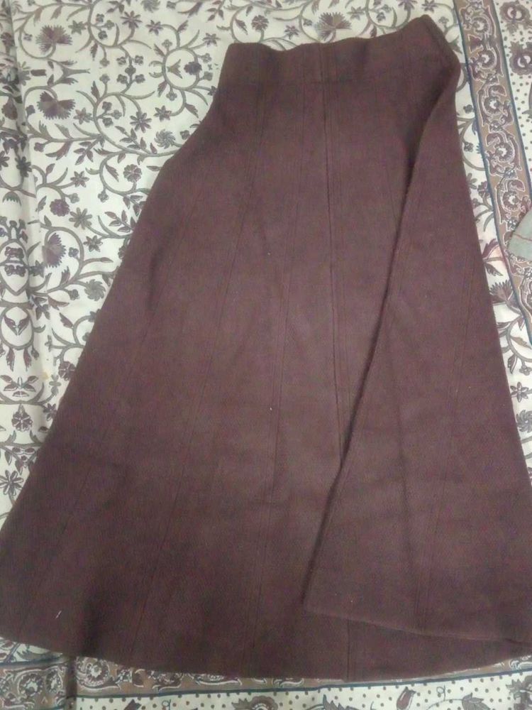 Vintage Brown A-Line Skirt