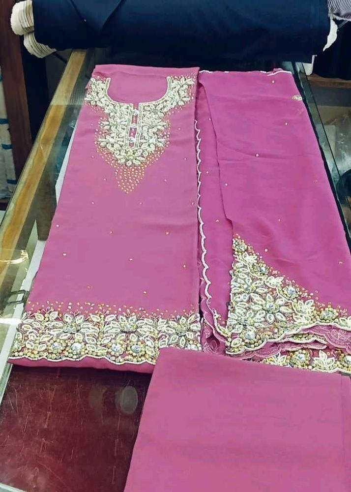 Embellished Pink Kurta Set