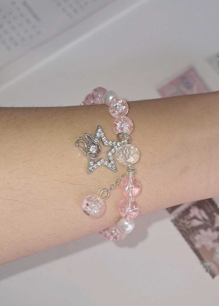 ethereal coquette bracelet rosa(single)🌸🌸✨️✨️