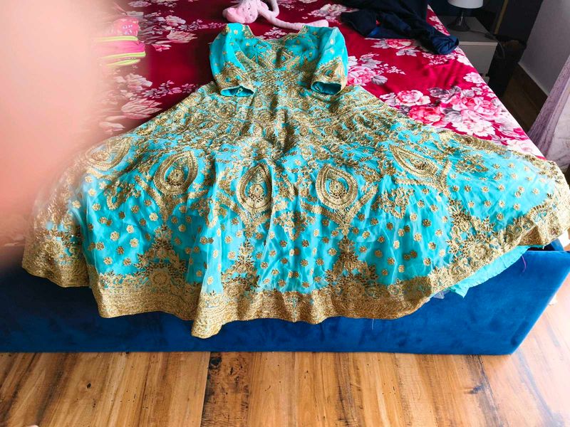 wedding anarkali gown padded