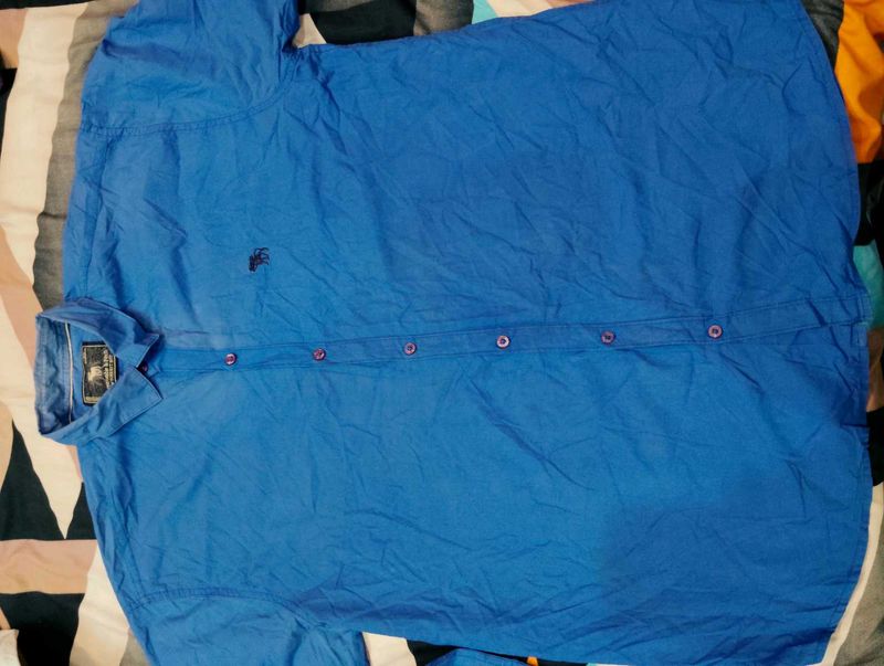 Bright Blue Men's Casual Shirt
