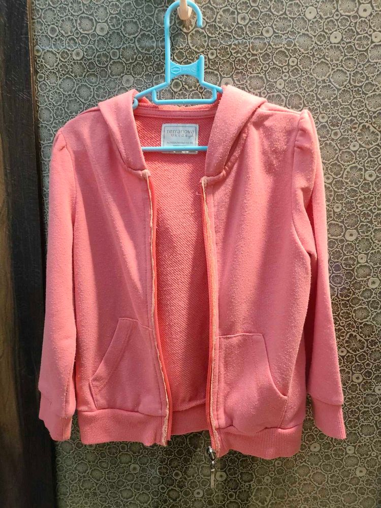 Kid Girl 2-3 years Peach colour Hoodie Ja