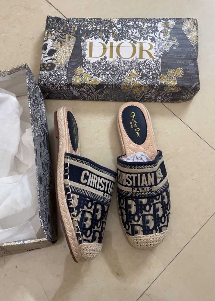 Dior Espadrille Mules size 38
