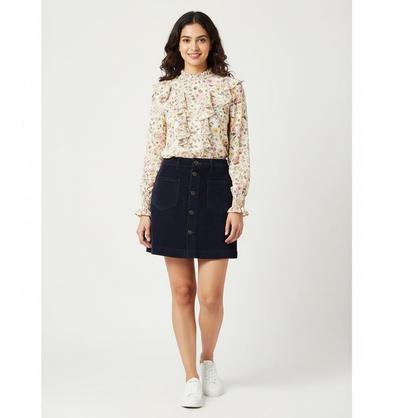 Only velvet short skirt