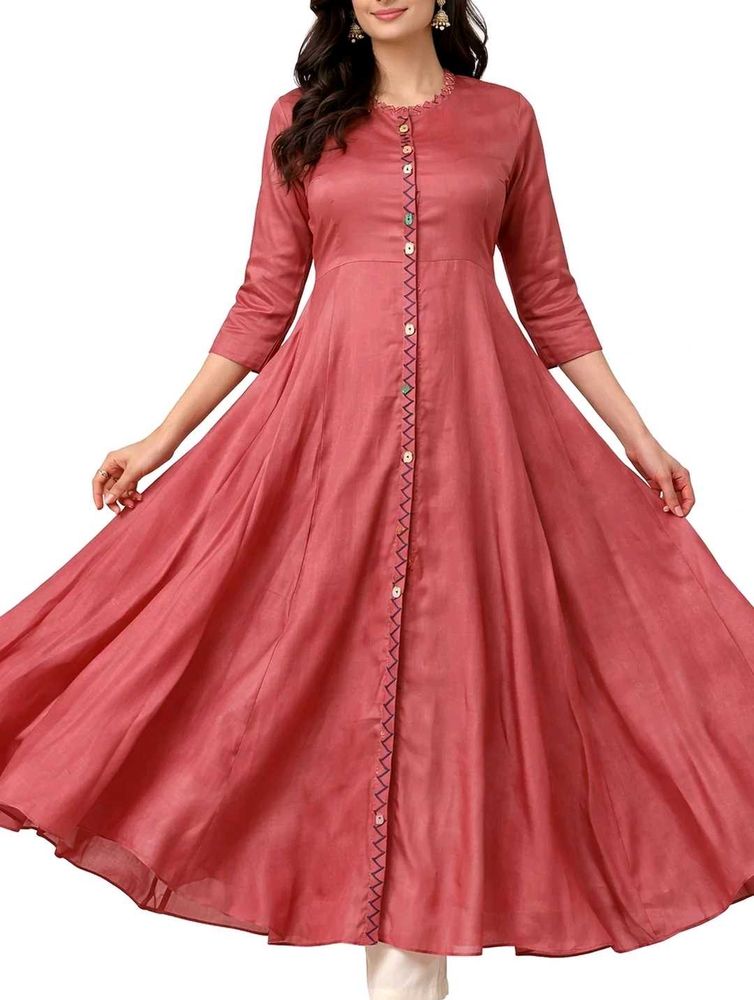 Elegant Pink Flared Kurta anarkali