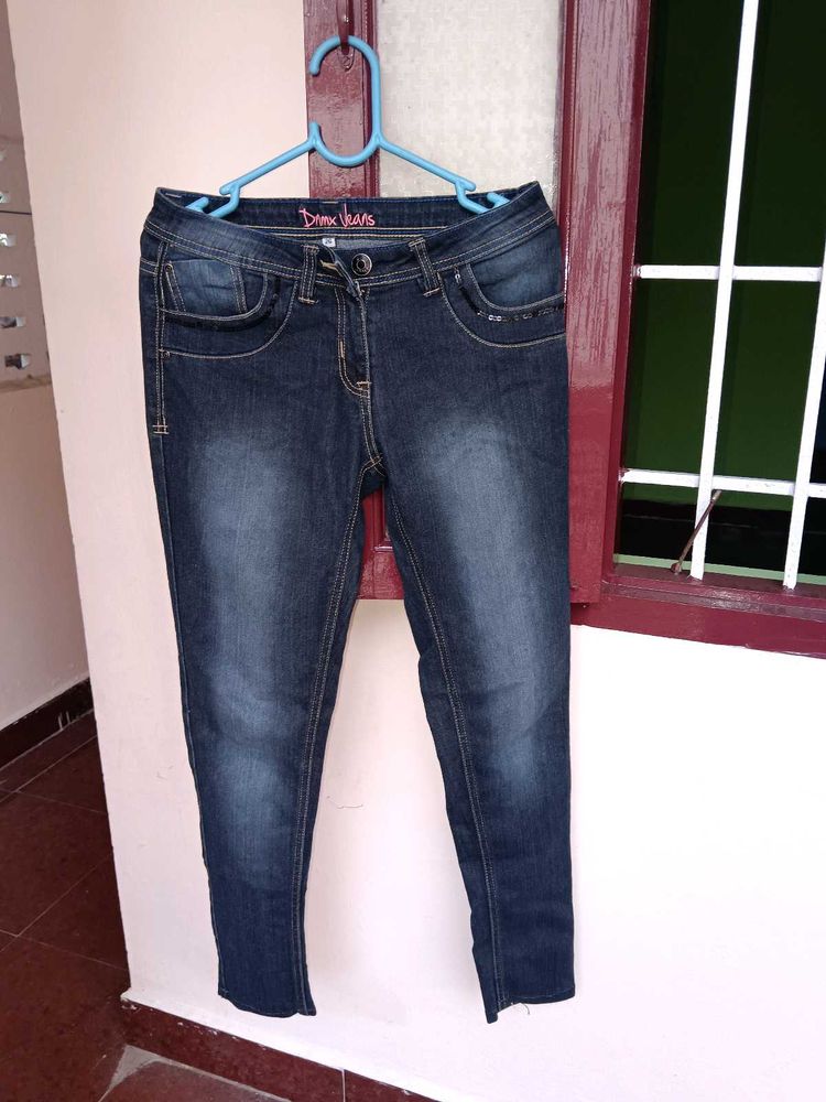 Classic Dark Wash Denim Jeans
