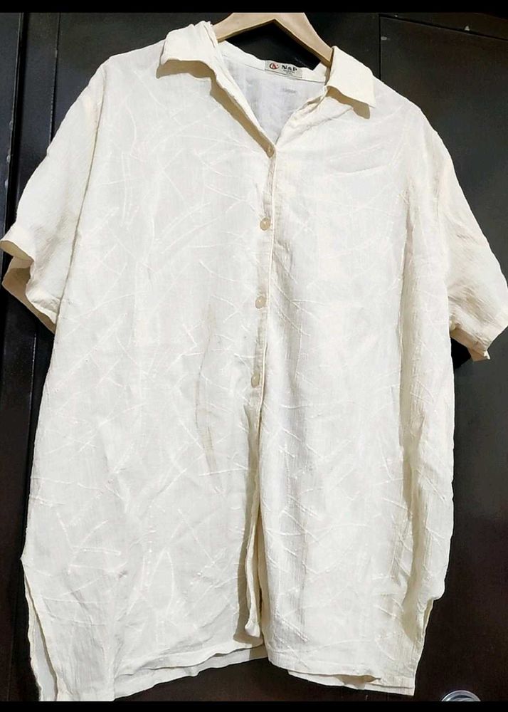 Cream Top Like Shirt For 46 Bust