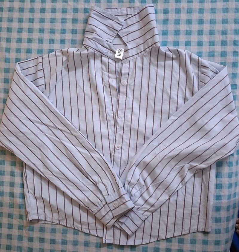 Striped Button-Down Shirt