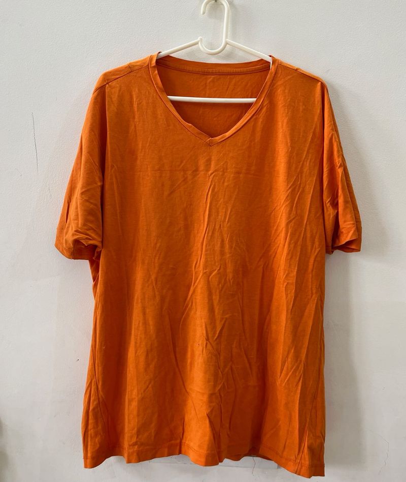 V-Neck Orange T-Shirt