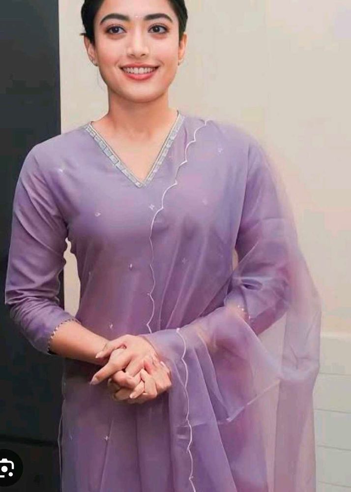 Elegant Lavender Kurti Set