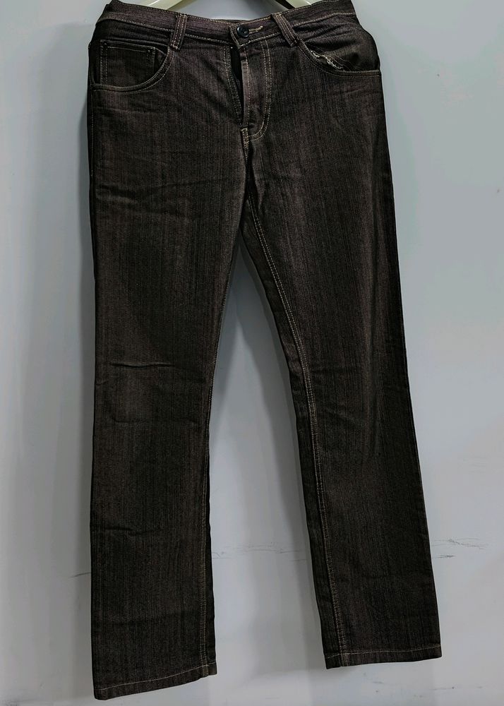 AFL by FBB - Men's Straight Fit Jeans (32, Brown)