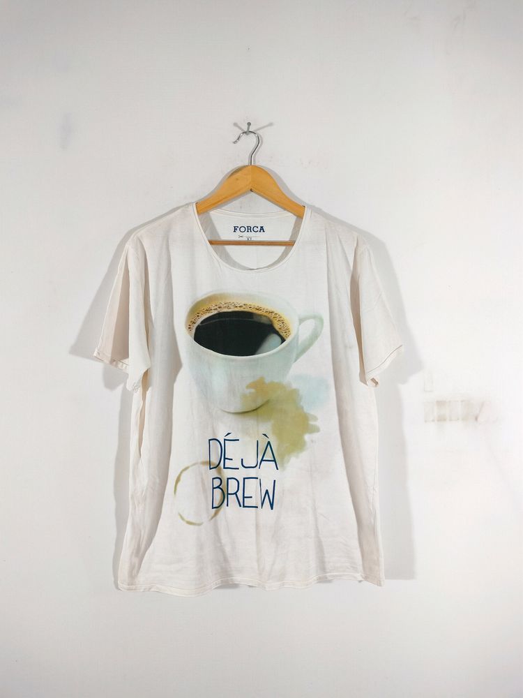 White Printed T Shirt (Men's)