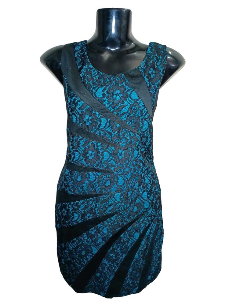 Chic Blue &amp; Black Party &amp; Casual Dress Size M &amp; L.